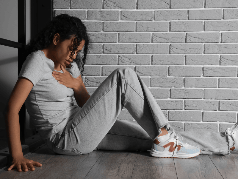 panic-attack girl having a panic attack